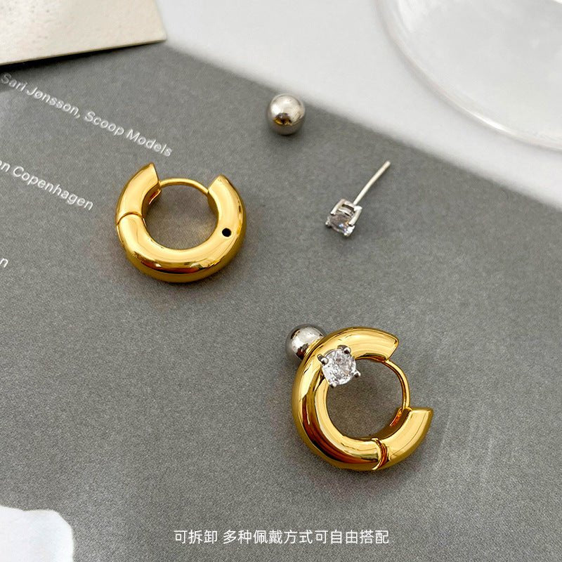 High - end fashion personality zircon exquisite earrings - jewelry - weilin.com