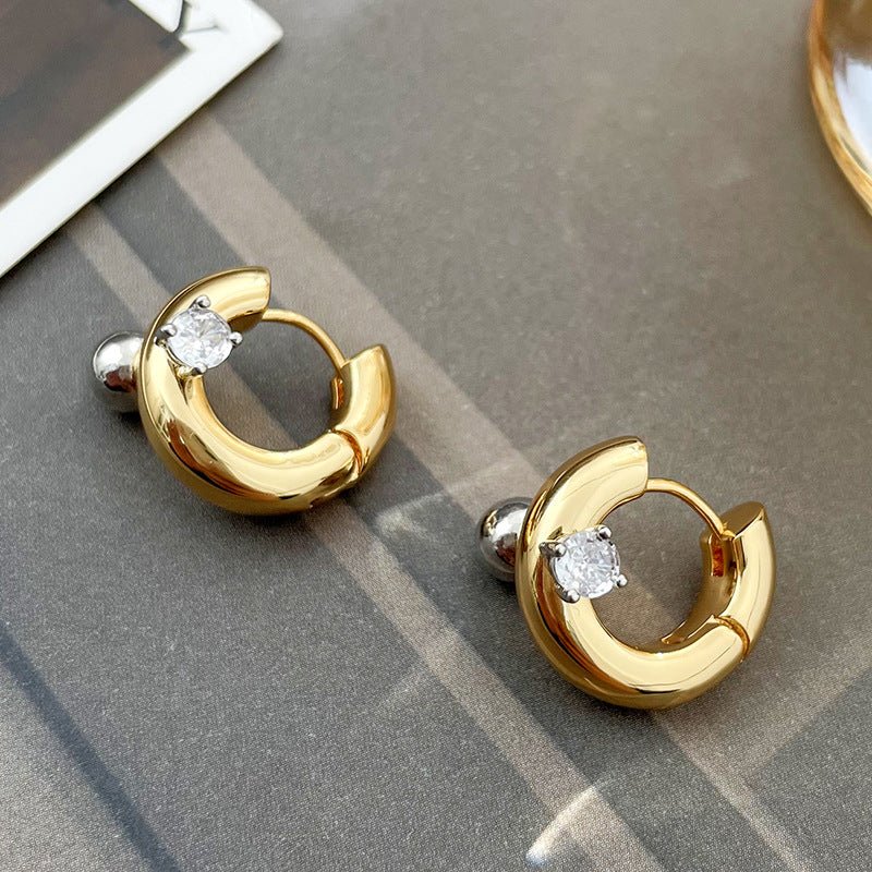 High - end fashion personality zircon exquisite earrings - jewelry - weilin.com