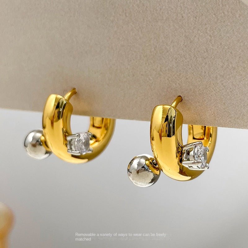 High - end fashion personality zircon exquisite earrings - jewelry - weilin.com