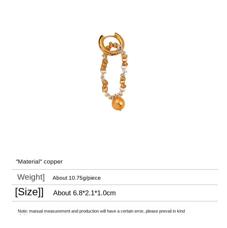 High - end personalized design silver pearl earrings - jewelry - weilin.com