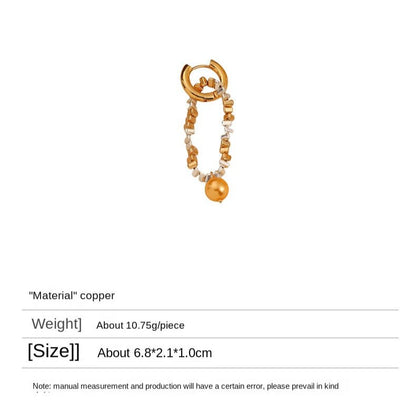 High - end personalized design silver pearl earrings - jewelry - weilin.com