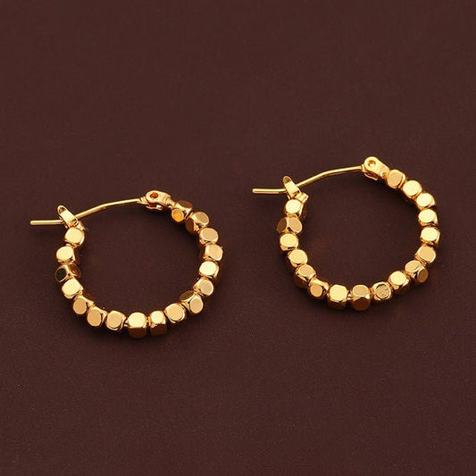 High - end personalized retro square earrings - jewelry - weilin.com