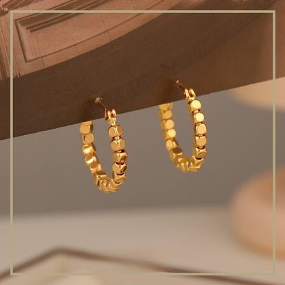 High - end personalized retro square earrings - jewelry - weilin.com