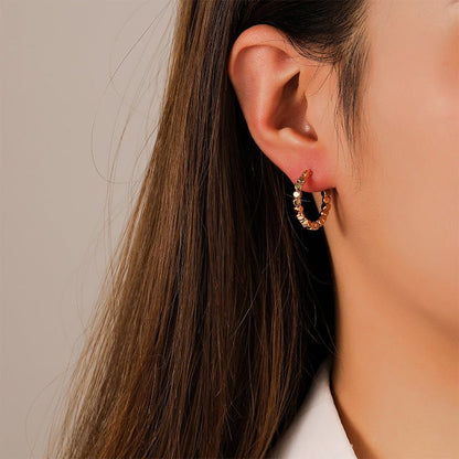 High - end personalized retro square earrings - jewelry - weilin.com