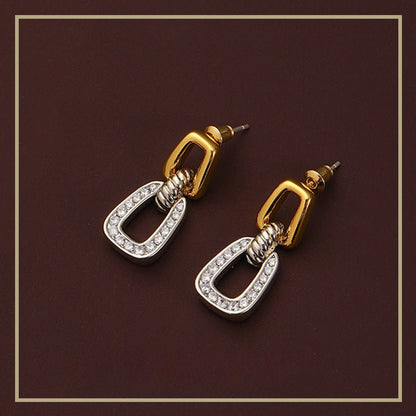 High - end, simple and personalized retro zircon earrings - jewelry - weilin.com