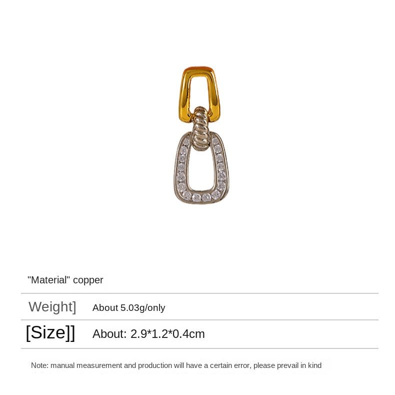 High - end, simple and personalized retro zircon earrings - jewelry - weilin.com