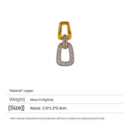 High - end, simple and personalized retro zircon earrings - jewelry - weilin.com