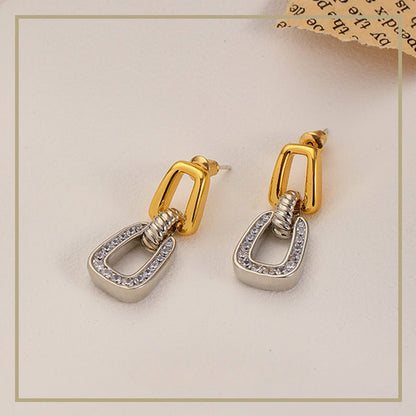 High - end, simple and personalized retro zircon earrings - jewelry - weilin.com