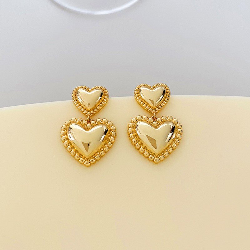High - end simple millet beaded heart necklace for women - jewelry - weilin.com