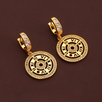 High - grade zircon letter personality earrings - jewelry - weilin.com