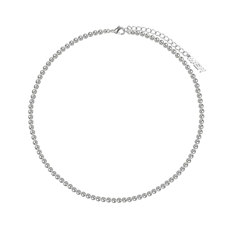 Highlight gray pearl necklace - jewelry - weilin.com