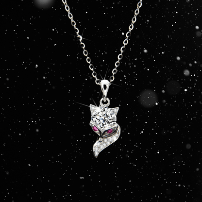 Hot girl design smart and calm fox pendant necklace - jewelry - weilin.com