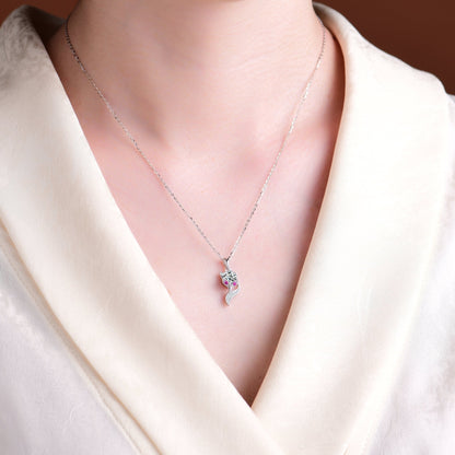 Hot girl design smart and calm fox pendant necklace - jewelry - weilin.com
