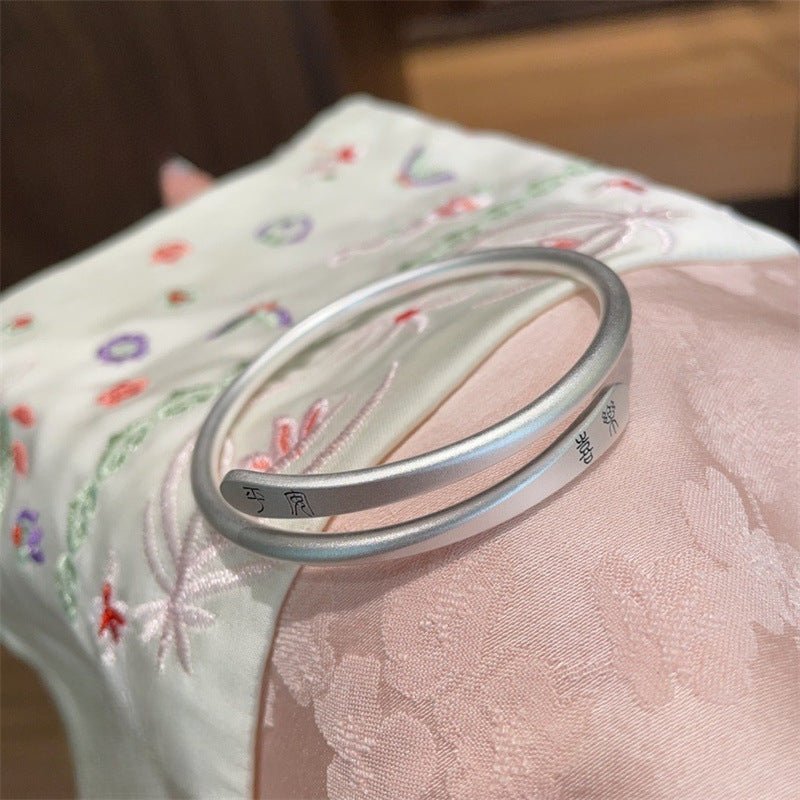 Joy and Peace Laser Cross Sterling Silver Bracelet - jewelry - weilin.com