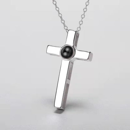 Kalung salib proyeksi foto hadiah Hari Valentine - jewelry - weilin.com