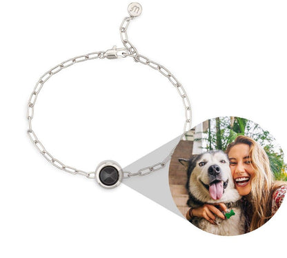 Language photo projection circle bracelet - jewelry - weilin.com