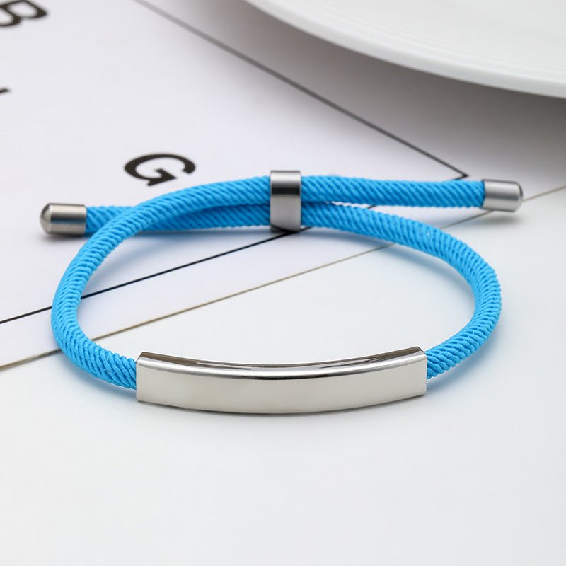Laser Engraved Braided Bracelet - jewelry - weilin.com