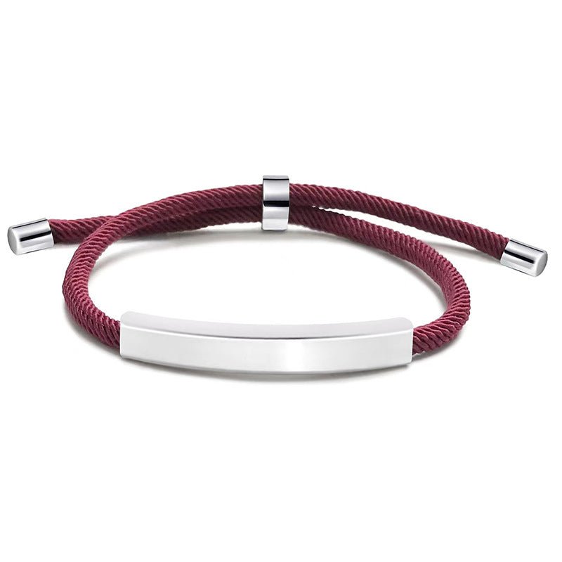 Laser Engraved Braided Bracelet - jewelry - weilin.com