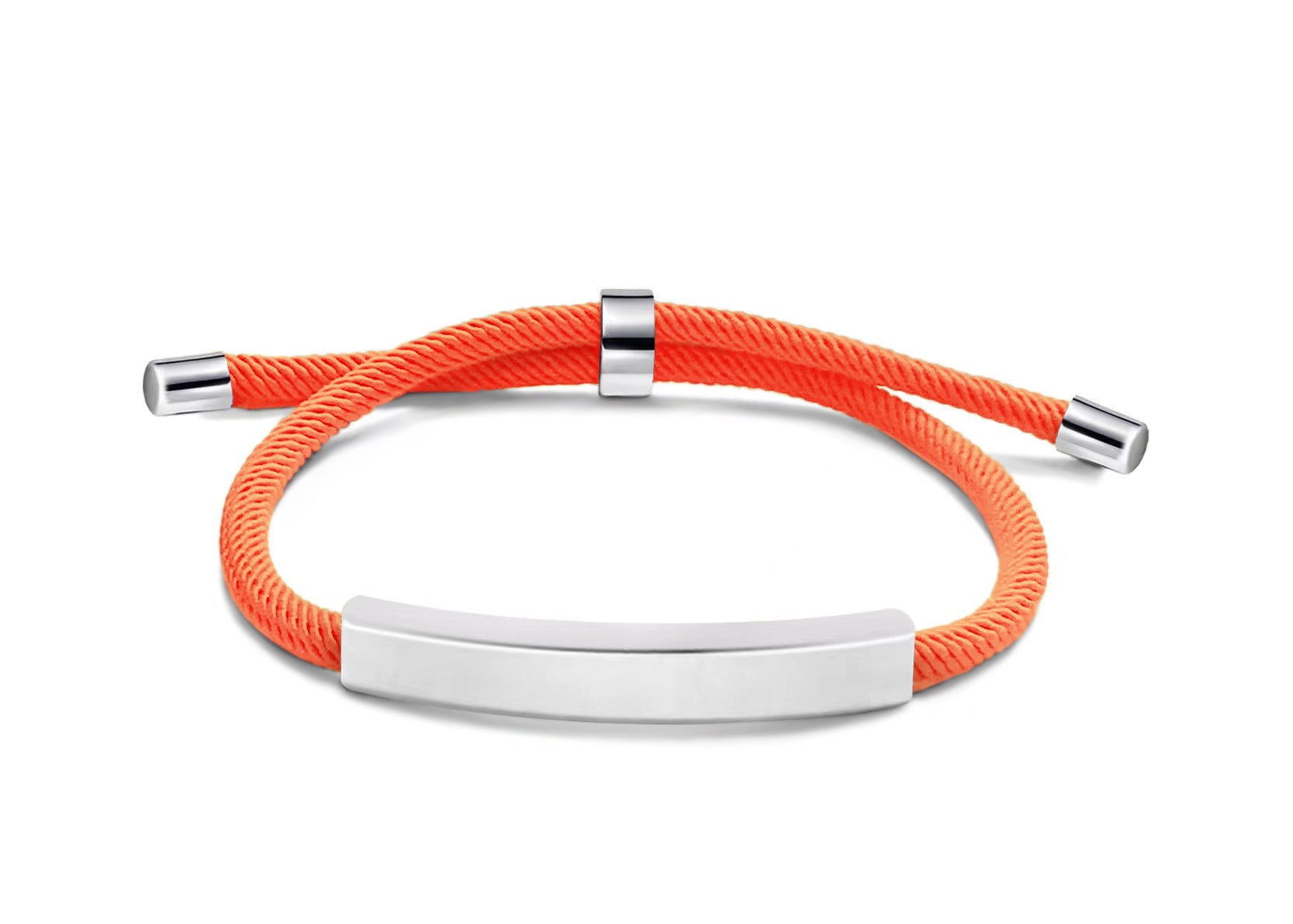 Laser Engraved Braided Bracelet - jewelry - weilin.com