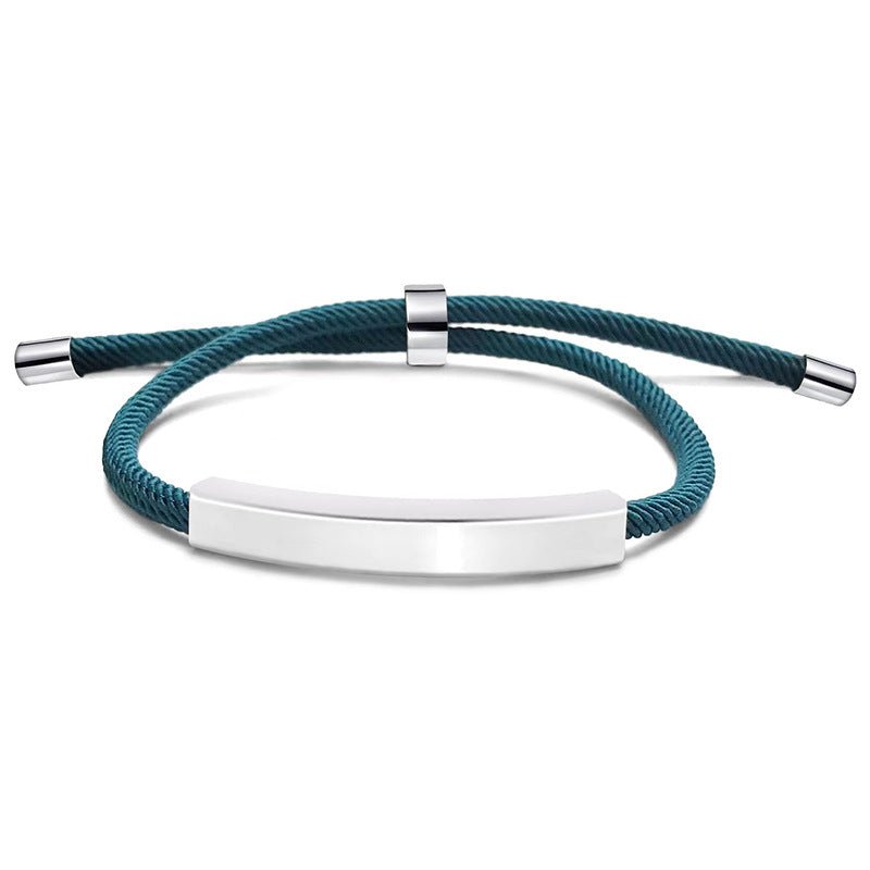 Laser Engraved Braided Bracelet - jewelry - weilin.com