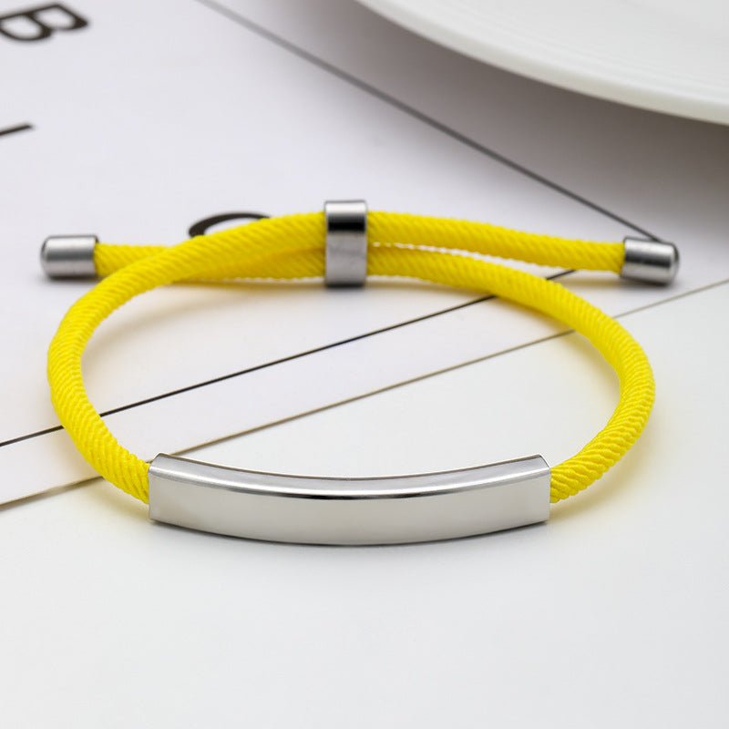 Laser Engraved Braided Bracelet - jewelry - weilin.com
