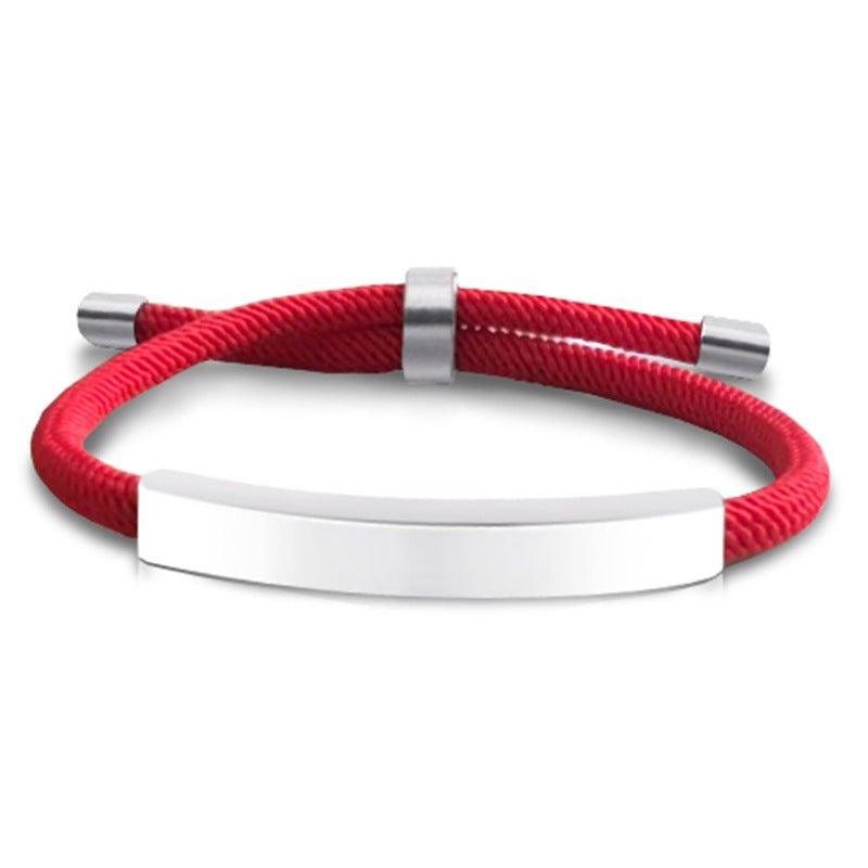 Laser Engraved Braided Bracelet - jewelry - weilin.com
