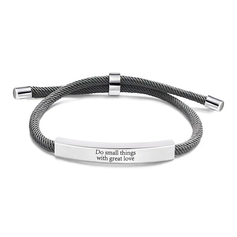 Laser Engraved Braided Bracelet(customizable) - jewelry - weilin.com
