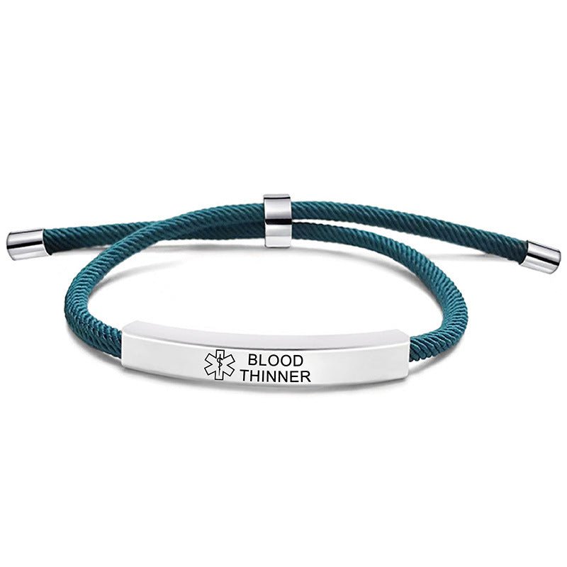 Laser engraved medical logo reminder bracelet - jewelry - weilin.com
