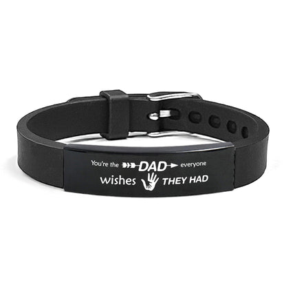 Laser Engraved Square Silicone Watch Band Bracelet - jewelry - weilin.com