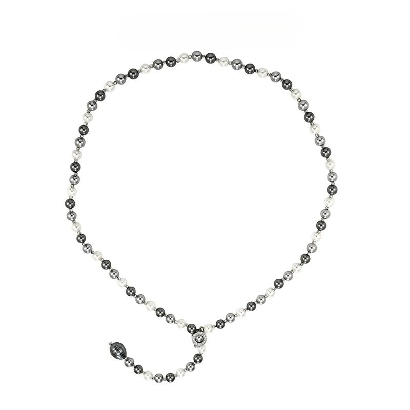 Long pearl hip - hop necklace - jewelry - weilin.com