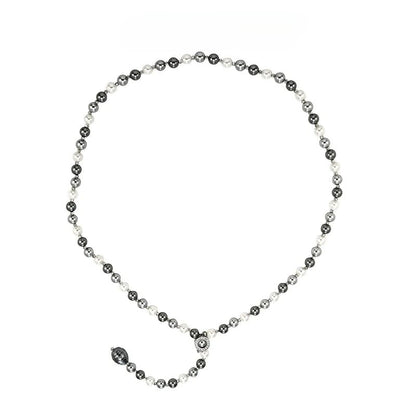 Long pearl hip - hop necklace - jewelry - weilin.com