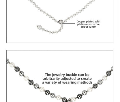 Long pearl hip - hop necklace - jewelry - weilin.com