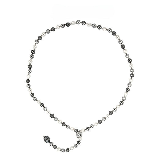 Long pearl hip - hop necklace - jewelry - weilin.com