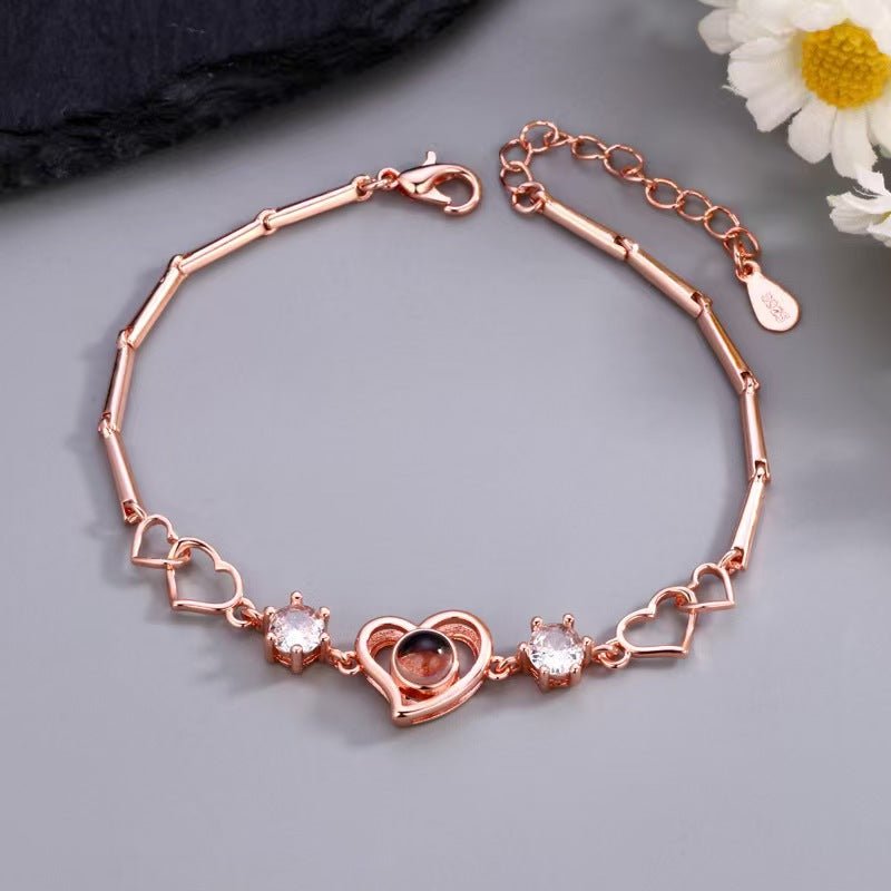 Love Zircon Photo Projection Bracelet - jewelry - weilin.com