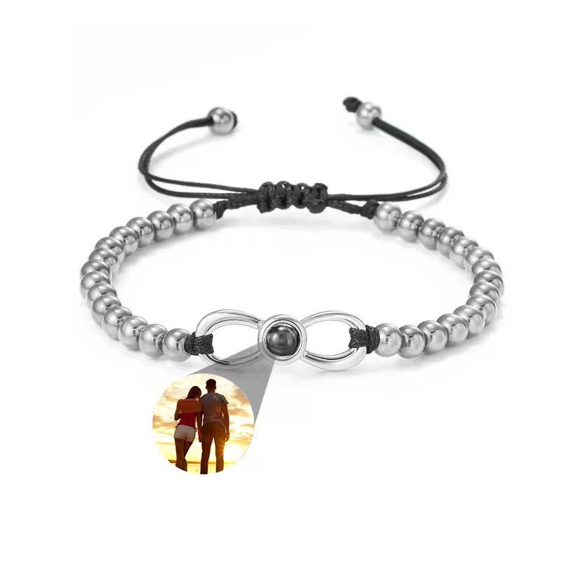 Lucky number 8 projection photo bracelet - jewelry - weilin.com