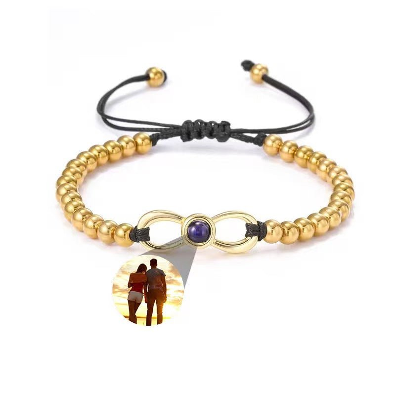 Lucky number 8 projection photo bracelet - jewelry - weilin.com