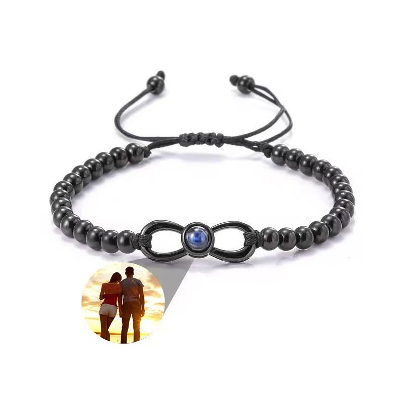 Lucky number 8 projection photo bracelet - jewelry - weilin.com
