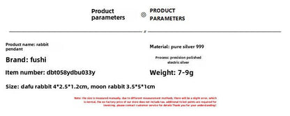 Lucky rabbit sterling silver pendant - jewelry - weilin.com