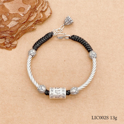 Lucky Tibetan Braided Rope Bracelet - jewelry - weilin.com