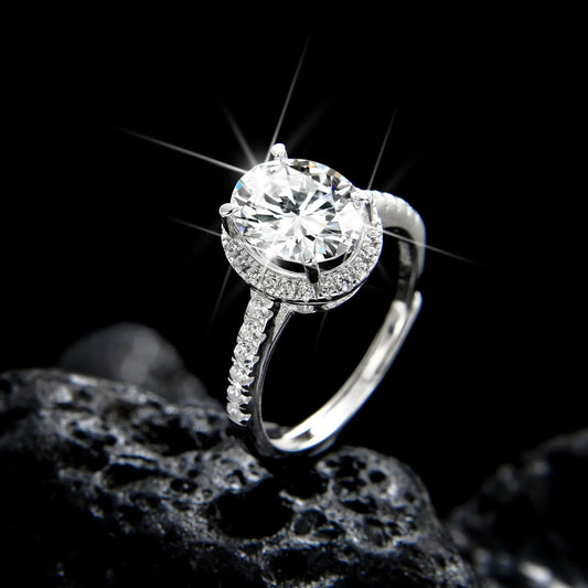 Luxurious Round Zirconia Ring - jewelry - weilin.com