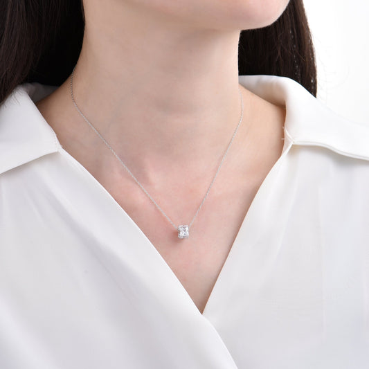 Luxury and Noble Square Zirconia Pendant Necklace - jewelry - weilin.com