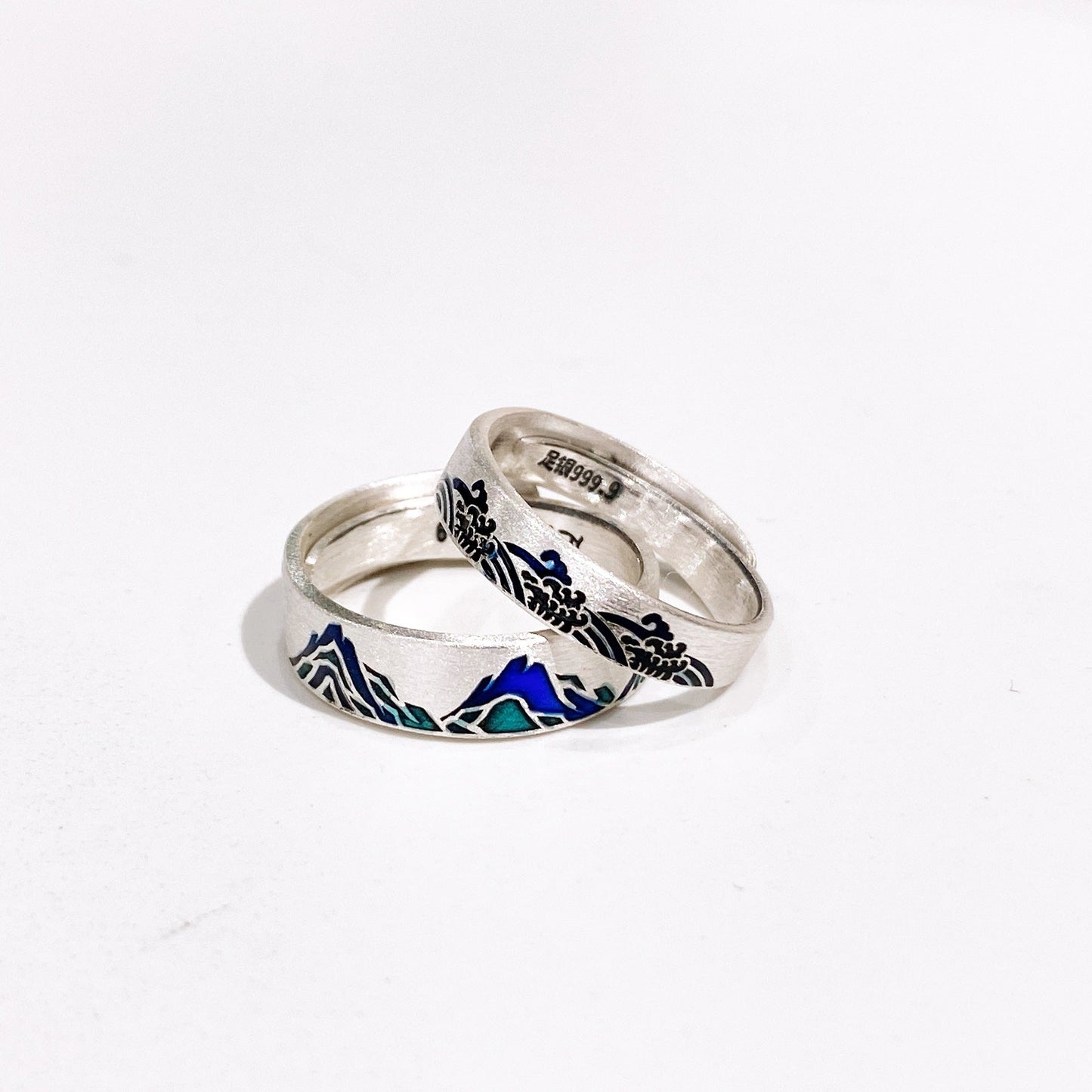 Luxury couple sterling silver ring - jewelry - weilin.com
