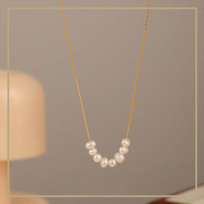 Luxury women's natural freshwater pearl necklace - jewelry - weilin.com