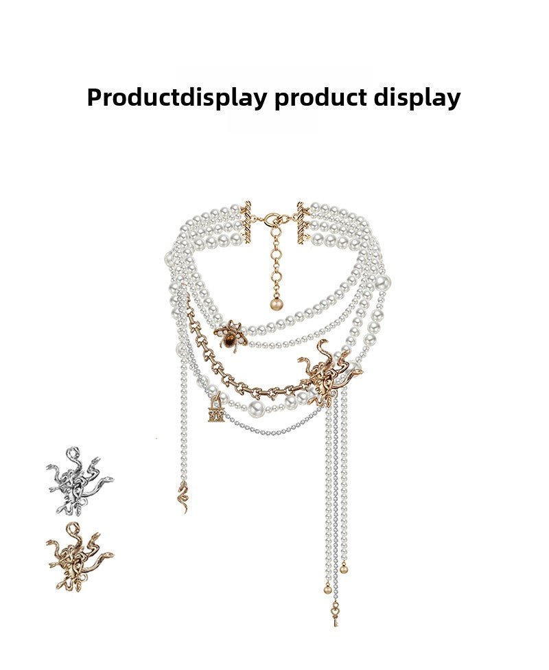 Mercedes pearl necklace - jewelry - weilin.com