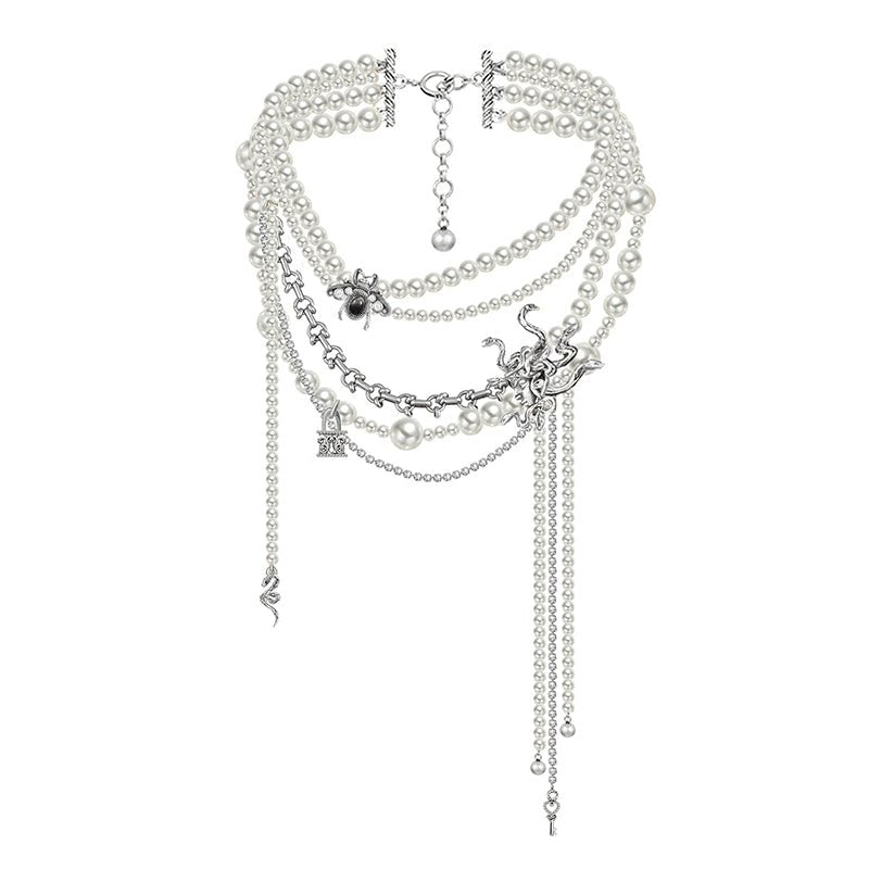 Mercedes pearl necklace - jewelry - weilin.com
