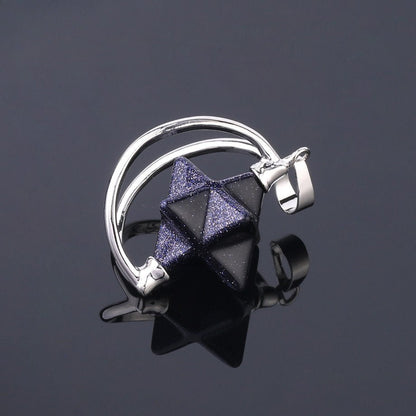 Merkaba six - pointed star pendant necklace - jewelry - weilin.com