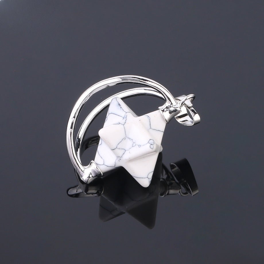 Merkaba six - pointed star pendant necklace - jewelry - weilin.com