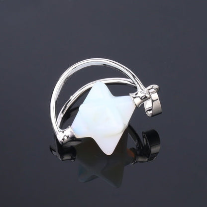 Merkaba six - pointed star pendant necklace - jewelry - weilin.com