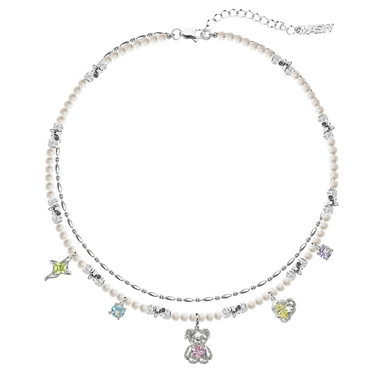 Millennial style cute bear necklace - jewelry - weilin.com