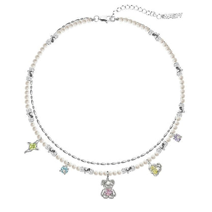 Millennial style cute bear necklace - jewelry - weilin.com